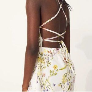Shorts Romper Floral Linen Blend - New